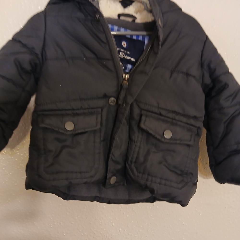 Ben Sherman Kids Charcoal Puffer Jacket